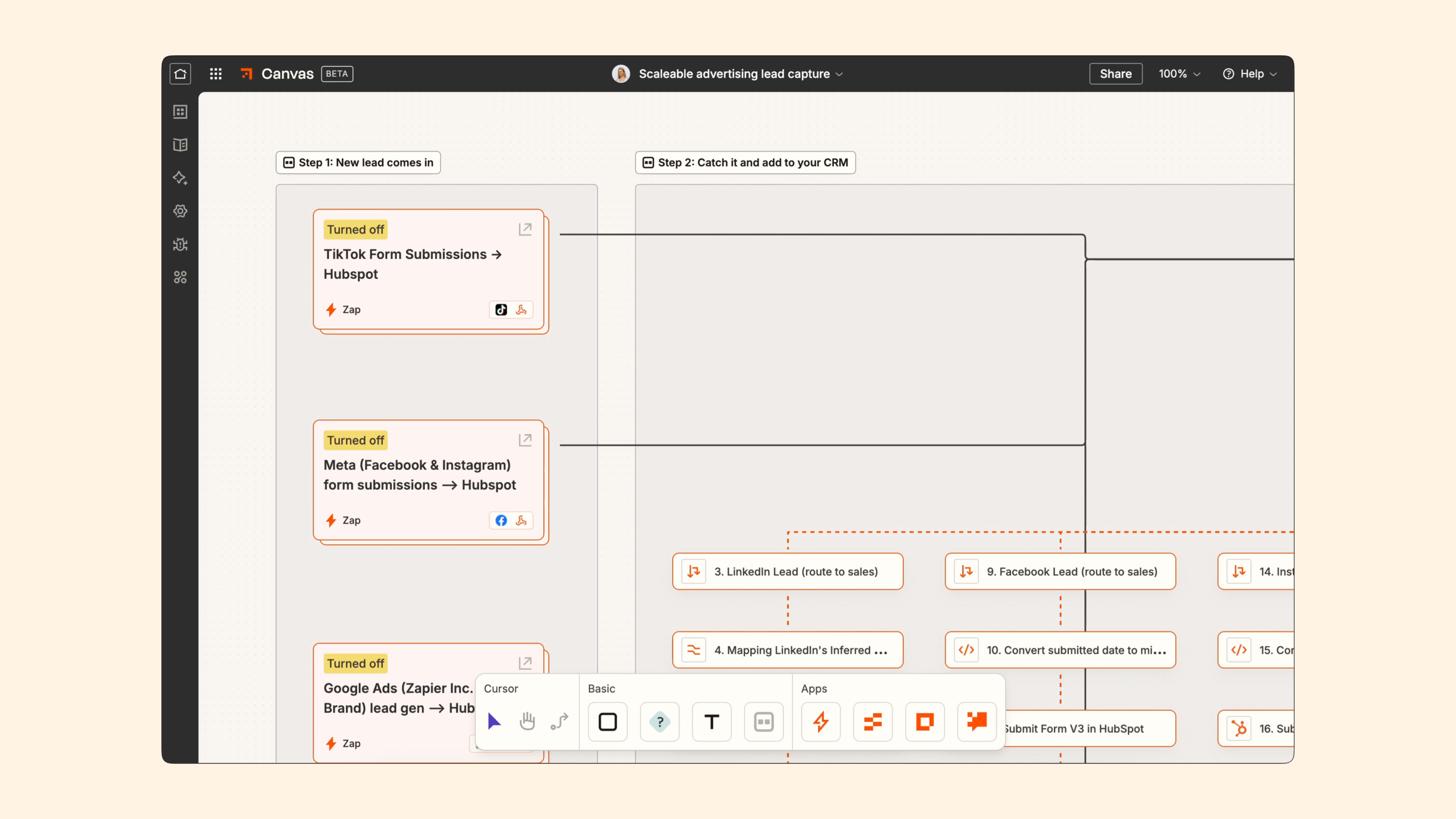 Lead capture workflow